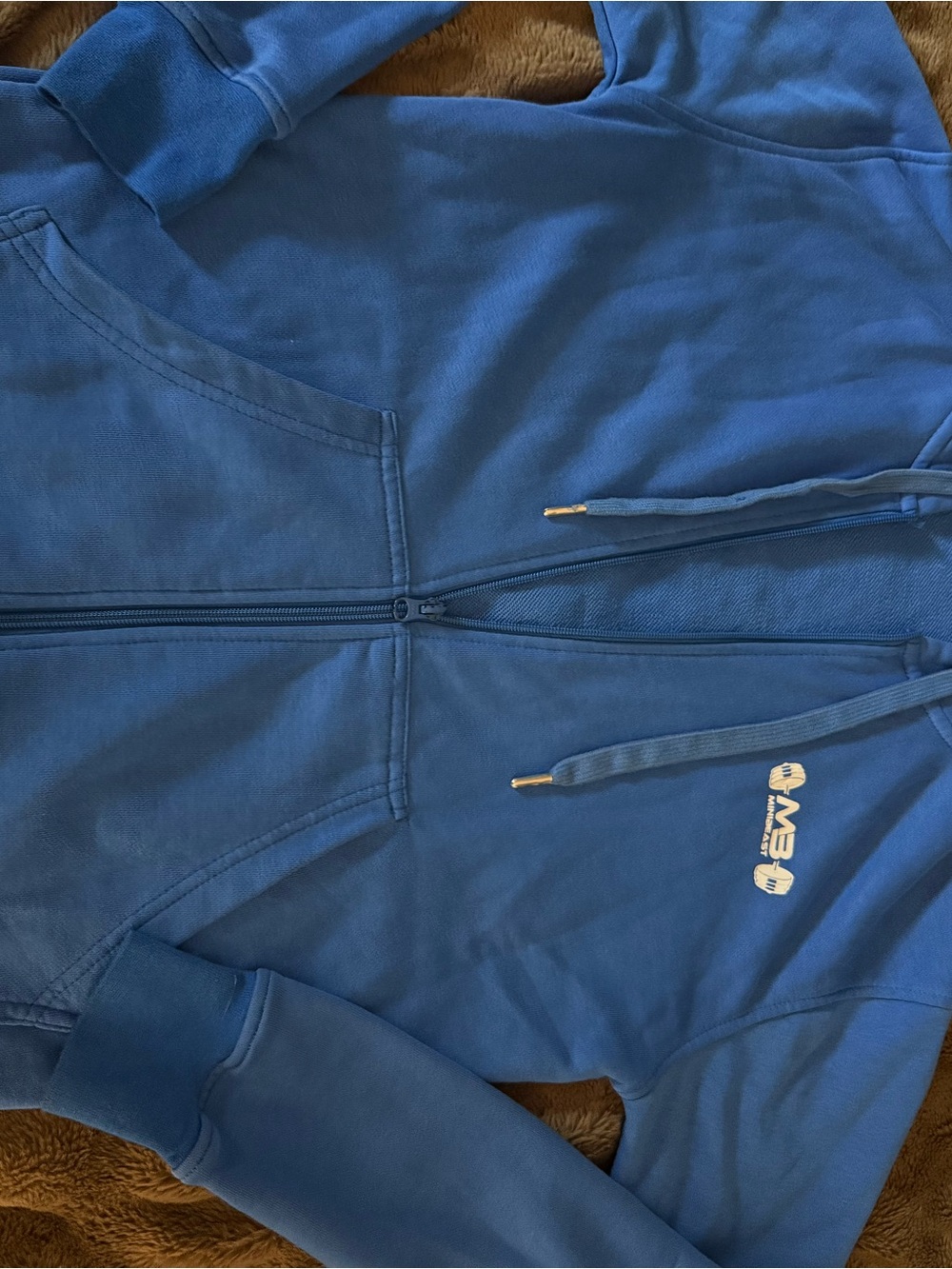 Blue Minibeast zip up hoodie